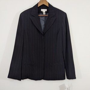 NWT Evan-Picone Black Red Striped Blazer 12